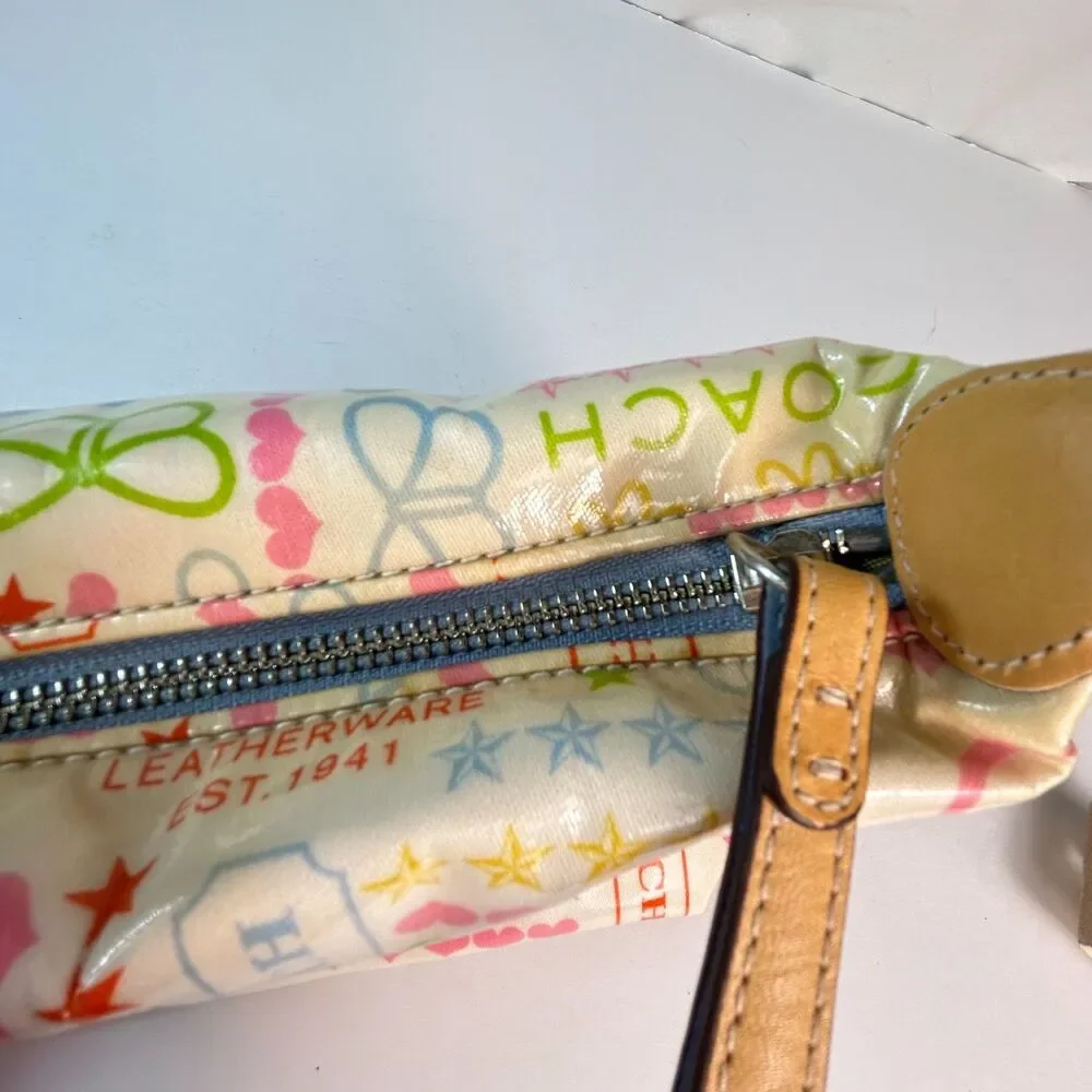 Coach Y2K Rainbow Scribble/Graffiti Doodle Butterfly Multicolor Mini Demi Bag
